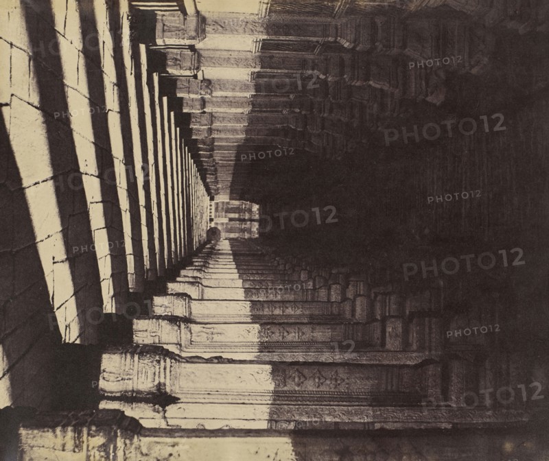 Madura. Trimul Naik's Choultry, Side Verandah from West; Capt. Linnaeus Tripe, English, 1822 - 1902, Madura, India; 1858