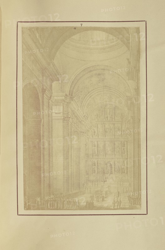 Interior of the Church, Looking Towards the High Altar; Nikolaas Henneman, British, 1813 - 1893, London, England; 1847; Salted
