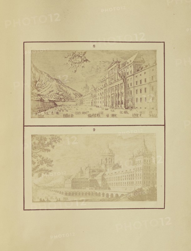Principal Front of the Escorial; Nikolaas Henneman, British, 1813 - 1893, London, England; 1847; Salted paper print