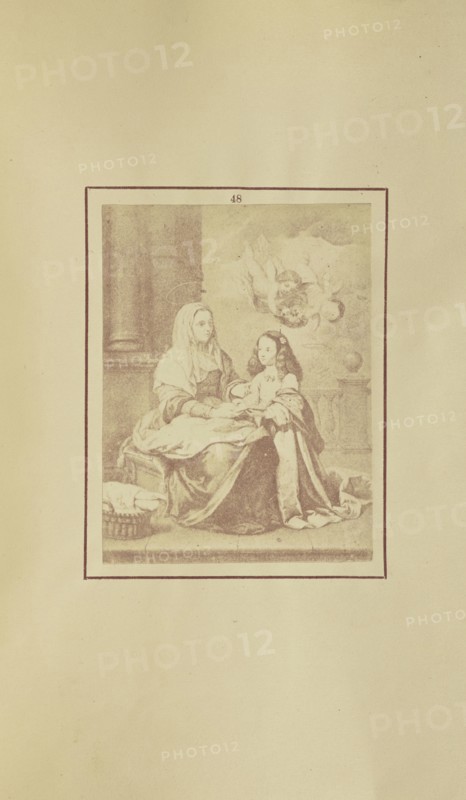 St. Anne Teaching the Virgin to Read; Nikolaas Henneman, British, 1813 - 1893, London, England; 1847; Salted paper print