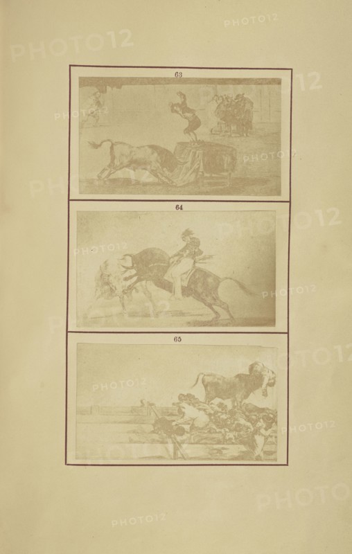 An Exploit of Martincho in the Bull-Ring at Zaragoza; Nikolaas Henneman, British, 1813 - 1893, London, England; 1847; Salted