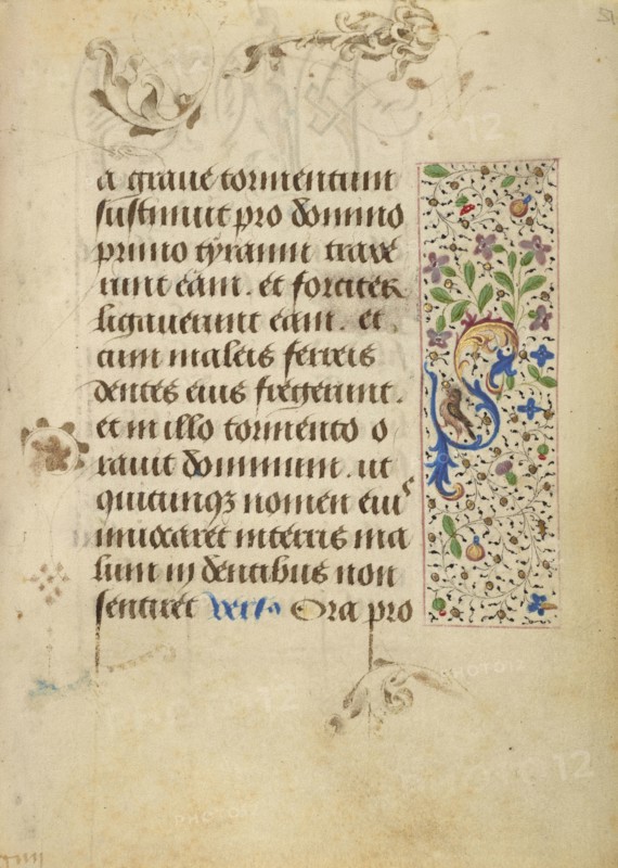 Decorated Text Page; Nicolas Spierinc, Flemish, active 1455 - 1499, Antwerp, illuminated, Belgium; 1469; Tempera colors, gold