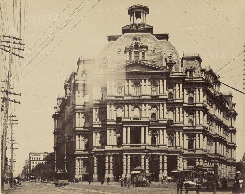 New York, Post Office; New York, United States; 1860s - 1880s; Albumen silver print