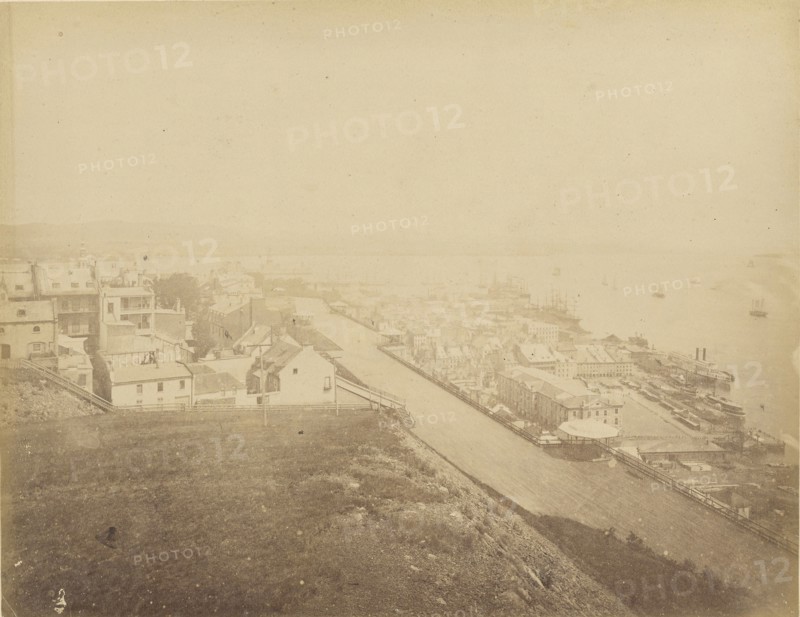 Quebec, Vue generale de la terrasse prise de la citadelle; Quebec, Canada; 1860s - 1880s; Albumen silver print