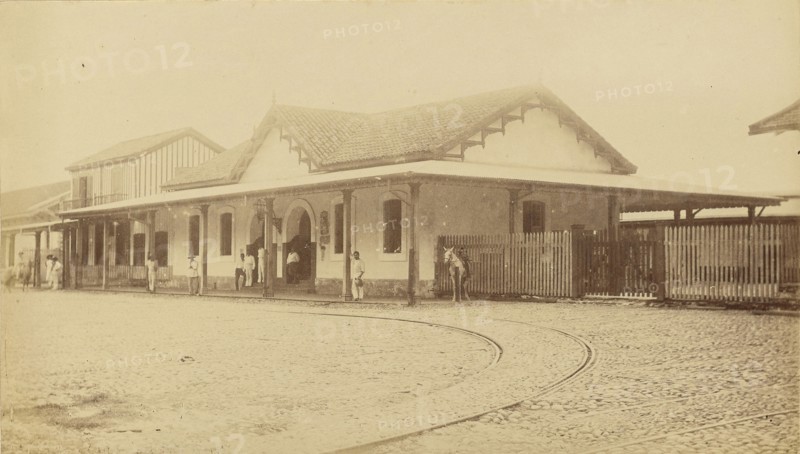 Vera-Cruz, Station du Chemin de fer; Veracruz, Mexico; 1860s - 1880s; Albumen silver print