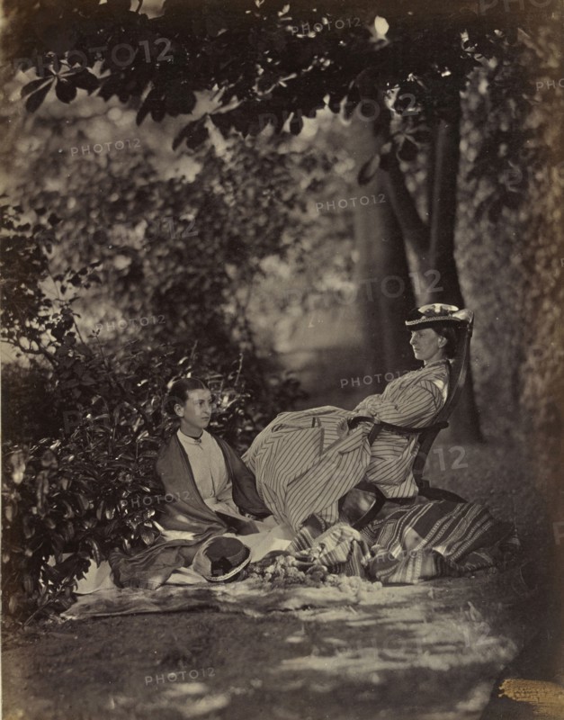 Florence Leslie-Melville and Sophia Leslie-Melville; Ronald Ruthven Leslie-Melville, Scottish,1835 - 1906, England; about 1860