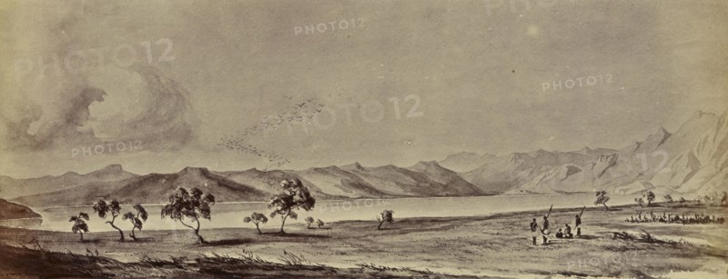 Abyssinia. Lake Ashangi from the North; about 1867 - 1868; Albumen silver print