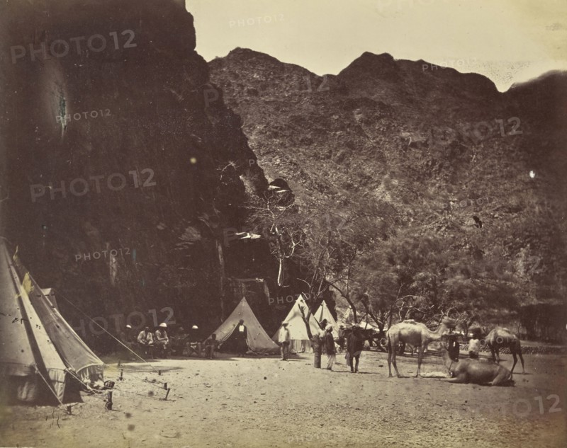 Abyssinia. Undul Wells Camp in Koomayli Pass; Ronald Ruthven Leslie-Melville, Scottish,1835 - 1906, Ethiopia; about 1867 - 1868