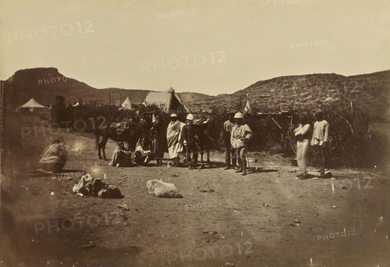 Native Abyssinians. Colonel Room. Camp Senafé; Ronald Ruthven Leslie-Melville, Scottish,1835 - 1906, Ethiopia; about 1867