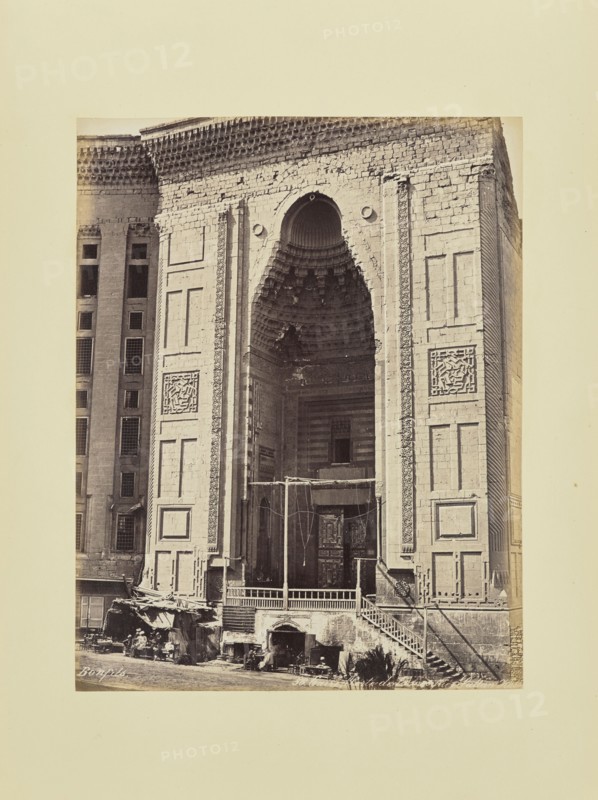 Caire, Porte de la mosquée Sultan Hassan; Félix Bonfils, French, 1831 - 1885, 1870s; Albumen silver print