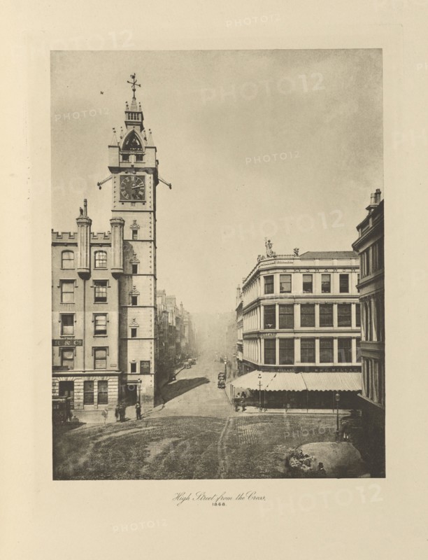 High Street from the Cross; Thomas Annan, Scottish,1829 - 1887, Glasgow, Scotland; negative 1868; print 1900; Photogravure