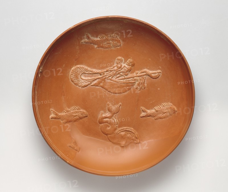 Red-Slip Bowl; North Africa, Tunisia; about 400; Terracotta; 17.8 cm, 7 in