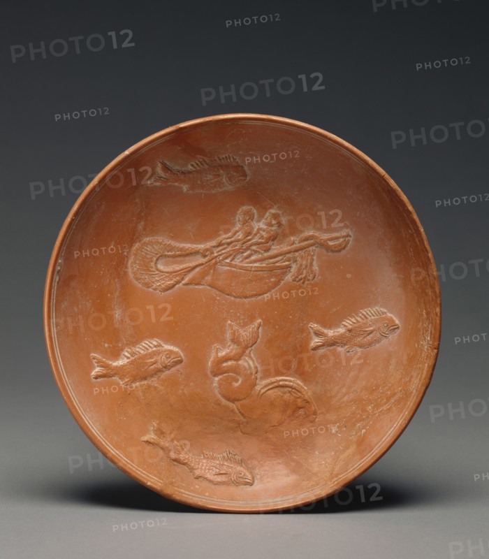 Red-Slip Bowl; North Africa, Tunisia; about 400; Terracotta; 17.8 cm, 7 in