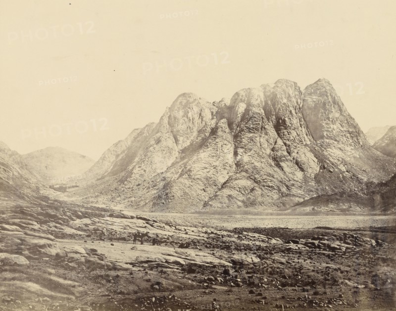 Mount Horeb, Sinai; Francis Frith, English, 1822 - 1898, Sinai; 1858; Albumen silver print