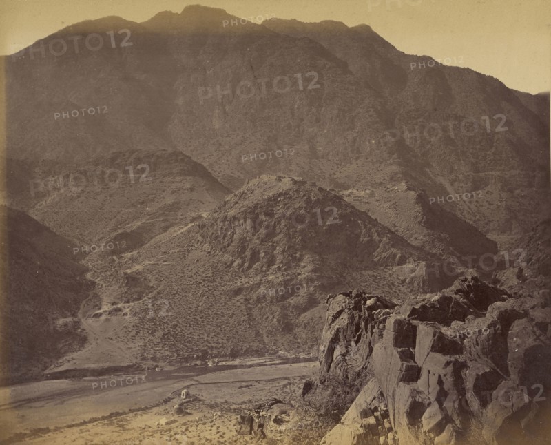 Desert mountains; John Burke, British, active 1860s - 1870s, Afghanistan; 1878 - 1879; Albumen silver print