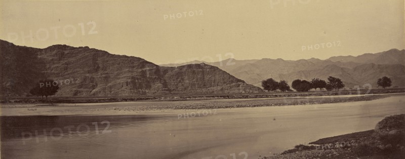 River scene; John Burke, British, active 1860s - 1870s, Afghanistan; 1878 - 1879; Albumen silver print