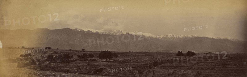 Panoramic desert landscape; John Burke, British, active 1860s - 1870s, Afghanistan; 1878 - 1879; Albumen silver print