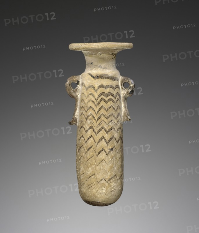 Alabastron; Olbia, perhaps, Ukraine; 6th - 4th century B.C; Glass; 8.7 cm, 3 7,16 in