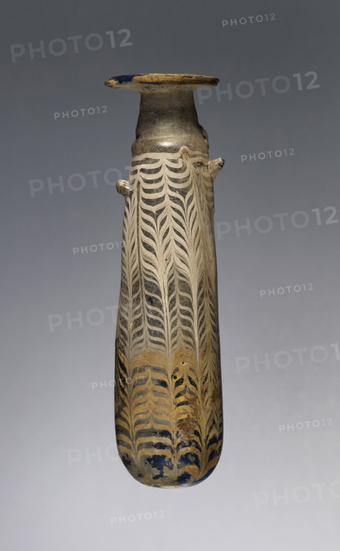 Alabastron; Olbia, perhaps, Ukraine; 4th - 3rd century B.C; Glass; 13.3 cm, 5 1,4 in