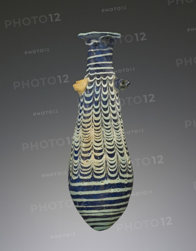 Alabastron; perhaps Syria; 2nd - 1st century B.C; Glass; 11.4 cm, 4 1,2 in