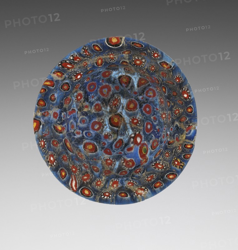 Mosaic Bowl; Eastern Mediterranean; end of 1st century B.C. - 1st century A.D; Glass; 4.2 x 9 cm, 1 5,8 x 3 9,16 in