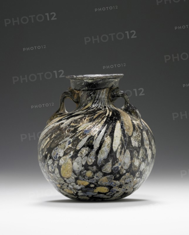 Aryballos; Roman Empire; 1st century; Glass; 7 cm, 2 3,4 in