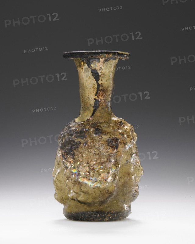 Double Head Flask; Eastern Mediterranean; about 2nd century; Glass; 9.4 cm, 3 11,16 in