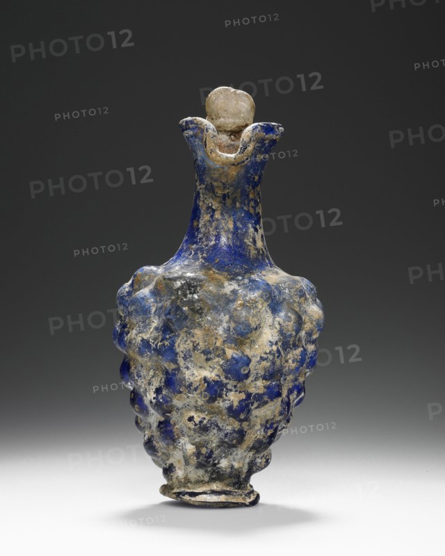 Blue Grape-Cluster Pitcher; Eastern Mediterranean; about 1st - 2nd century; Glass; 12 cm, 4 3,4 in