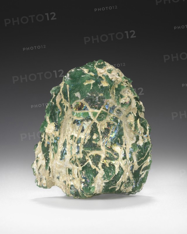 Head of Serapis; Eastern Mediterranean; 1st - 2nd century; Glass; 6 cm, 2 3,8 in