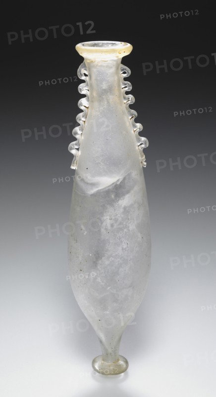 Ointment Flask; perhaps Rhineland, Germany; 2nd - 3rd century; Glass; 12 x 3 cm, 4 3,4 x 1 3,16 in