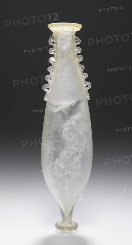 Ointment Flask; perhaps Rhineland, Germany; 2nd - 3rd century; Glass; 12 x 3 cm, 4 3,4 x 1 3,16 in