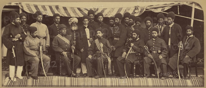 Group portrait; John Burke, British, active 1860s - 1870s, Afghanistan; 1878 - 1879; Albumen silver print