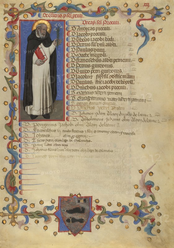Saint Dominic; Niccolò di Giacomo da Bologna, Italian, active 1349 - 1403, Bologna, Italy; about 1386; Tempera and gold on