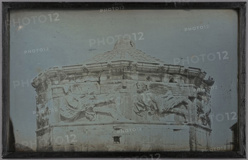 Frieze on the Tower of the Winds, Athens; Joseph-Philibert Girault de Prangey, French, 1804 - 1892, Greece; 1842; Daguerreotype