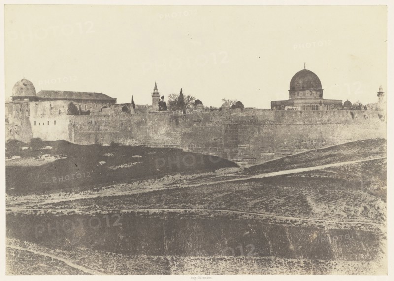 Jérusalem. Enceinte du Temple. Vue générale de la face Sud 2; Auguste Salzmann, French, 1824 - 1872, Louis Désiré Blanquart