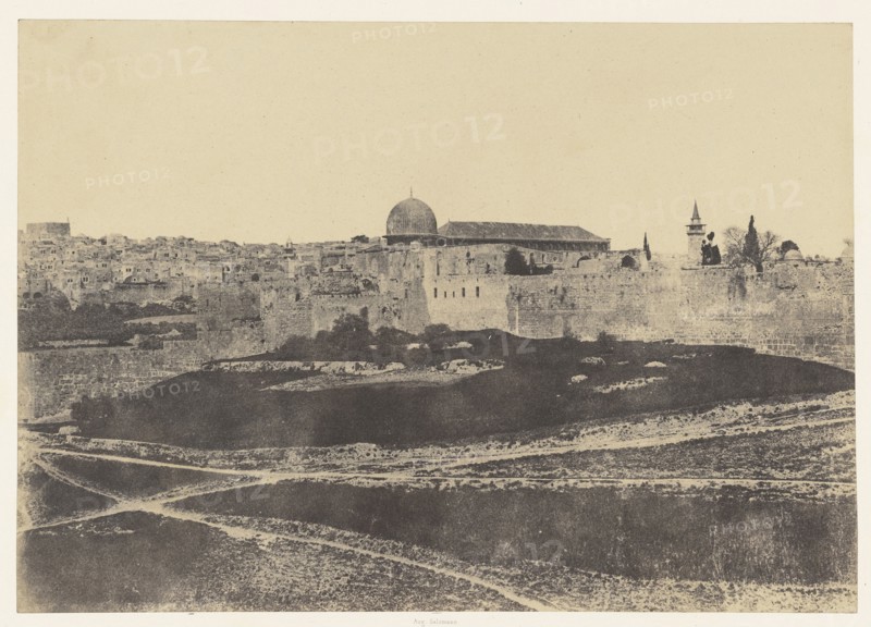 Jérusalem. Enceinte du Temple. Vue générale de la face Sud 1; Auguste Salzmann, French, 1824 - 1872, Louis Désiré Blanquart