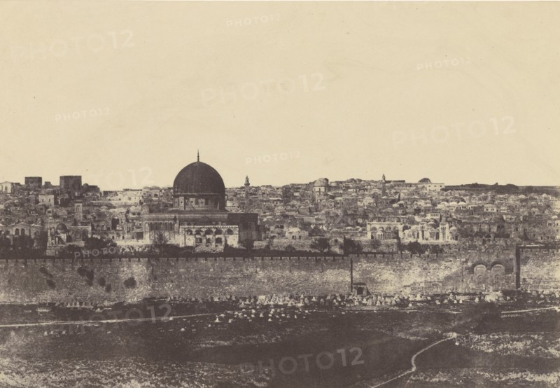 Jérusalem. Enceinte du Temple. Vue générale de la face Est. Pl. 2; Auguste Salzmann, French, 1824 - 1872, Louis Désiré