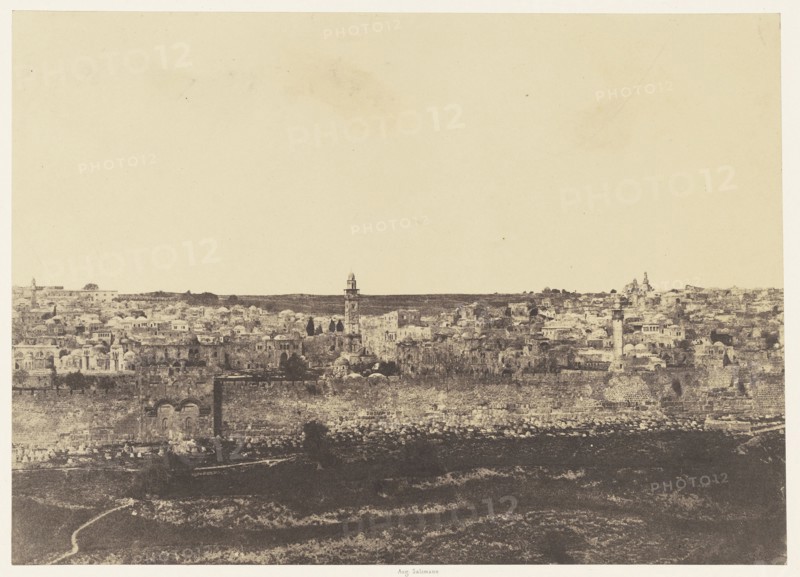 Jérusalem. Enceinte du Temple. Vue générale de la face Est. Pl. 3; Auguste Salzmann, French, 1824 - 1872, Louis Désiré