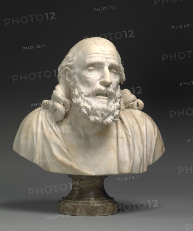 Belisarius; Jean-Baptiste Stouf, French, 1752 - 1826, about 1785 - 1791; Marble; 60 x 55 x 30 cm, 59.8748 kg