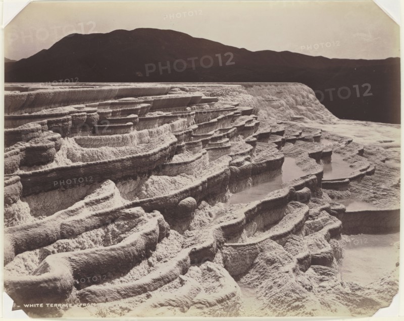 White Terrace, New Zealand; Burton Brothers, New Zealander, 1866 - 1914, New Zealand; about 1860s - 1880s; Albumen silver print