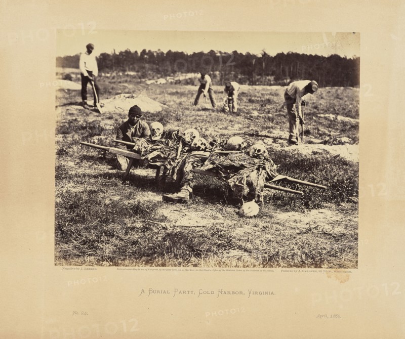 A Burial Party, Cold Harbor, Virginia; John Reekie, American, active 1860s, Alexander Gardner, American, born Scotland, 1821