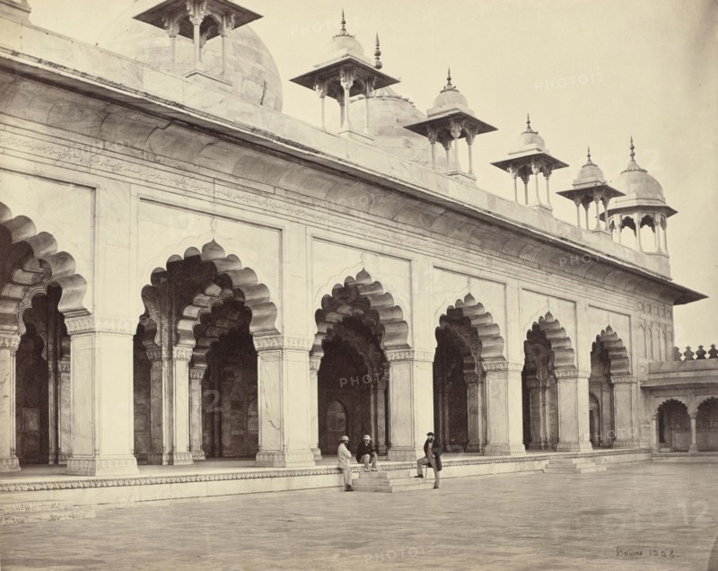 Agra; The Front of the Motee Musjid; Samuel Bourne, English, 1834 - 1912, Agra, India; about 1866; Albumen silver print
