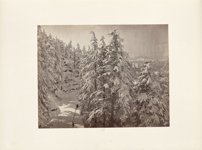 Simla in Winter; View from the South Verandah of Talbot House; Samuel Bourne, English, 1834 - 1912, Simla, India; 1868; Albumen