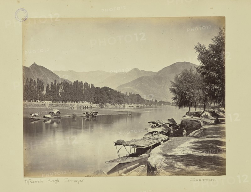 Moonshi Bagh. Srinager. Cashmere; Baker & Burke, British, 1867 - 1872, Srinagar, Kashmir, India, Asia; 1860s - 1870s; Albumen