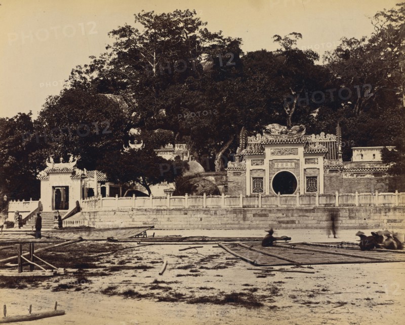 Chinese Marine Temple, Macao; Attributed to John Thomson, Scottish, 1837 - 1921, Macao, China; 1870s - 1890s; Albumen silver