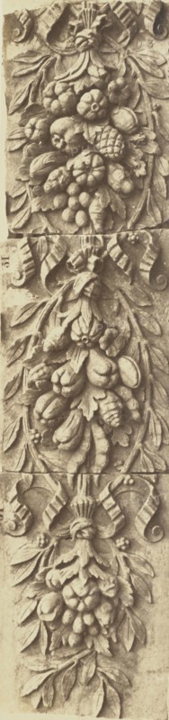 Detail of the Decoration of the First Floor, Pavillon de Rohan, Louvre, Paris; Édouard Baldus, French, born Germany, 1813 - 1889