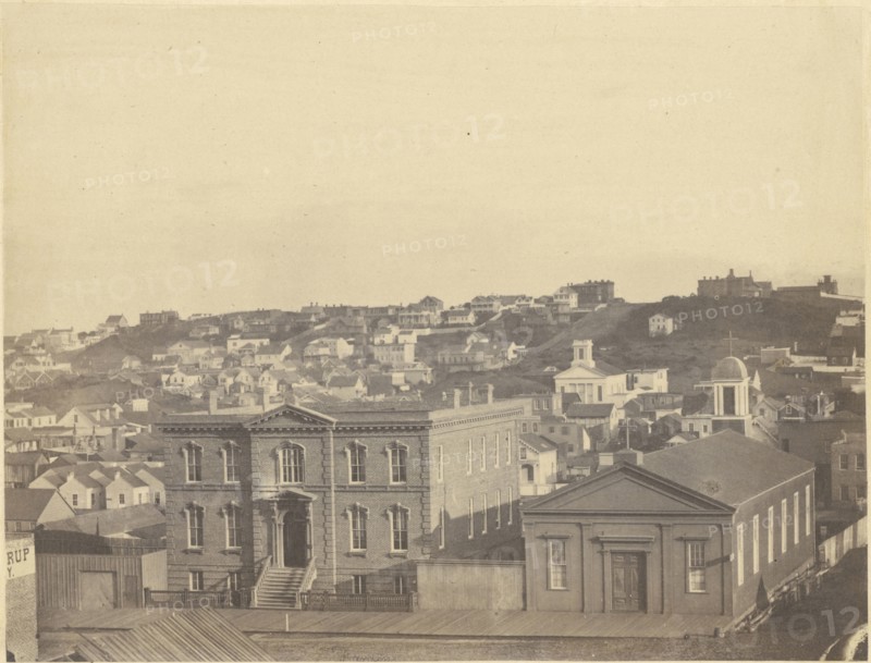 View from Kearny Street - in the Foreground the Orphans' Asylum; G. R. Fardon, British, 1807 - 1886, United States; about 1856