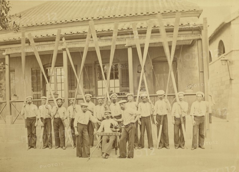 Crew of Daring; Felice Beato, 1832 - 1909, Asia; 1871; Albumen silver print