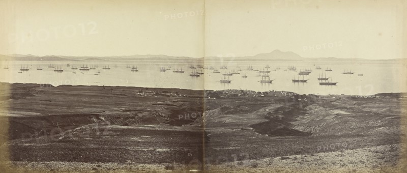 Panorama, Talien Whan Bay; Felice Beato, 1832 - 1909, Henry Hering, 1814 - 1893, China; June 21