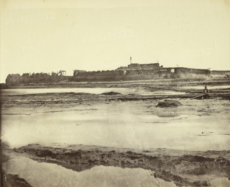 Exterior of North Fort on Peiho River, showing the English and French Entrance; Felice Beato, English, 1832 - 1909